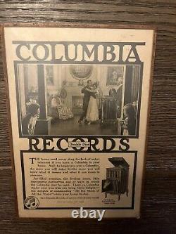 1912 COLUMBIA GRAFONOLA VICTROLA PHONOGRAPH RECORD MUSIC SING OPERA AD Double