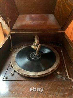 1916 Aeolian Volcaloin Antique Victrola 78 RPM Wind Up Phonograph Record Player