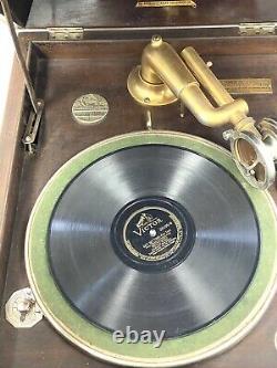 1918 BRUNSWICK Working Hand Crank Victrola Record Player Phonograph Model 105