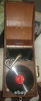 1920's Victor Victrola Talking Machine VV-50 Portable Record Player no 2 Reprodu