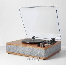 3-Speed Record Player Brown/Gray Hearth & HandT with Magnolia