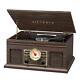 4in1 Nostalgic Bluetooth Record Player With 3speed Record Turntable And Fm Radio