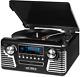 50's Retro Bluetooth Record Player & Multimedia Center With Built-in Speakers
