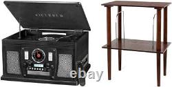 50'S Retro Victrola Bluetooth Record Player, Built-In Stereo Speakers, Turntable