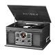 6-in-1 Nostalgic Bluetooth Record Player 3-speed Turntable Cd And Cassette Gray
