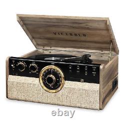 6-in-1 Wood Empire Mid Century Modern Bluetooth Record Player
