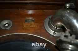 Antique Apollo Wooden Phonograph Victrola Cabinet Record Player Free Stand 33