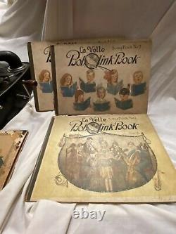 Antique Child's Phonograph Bing Valoretta Toy Record Player Victrola Germany