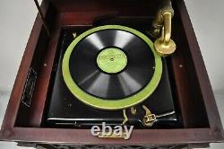 Antique Edison Disc Phonograph Model C 200 Victrola Record Player Cabinet
