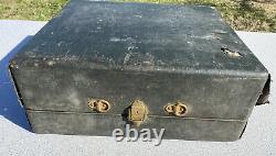 Antique Portable RCA Victrola Talking MachineCrank Suitcase Record Player