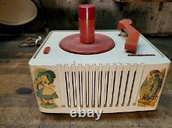 Antique RCA Victrola 45 Record Player ALICE IN WONDERLAND Restoration Project