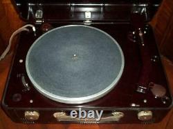 Antique RCA Victrola Suitcase phonograph Record Player METP Vilnius Elfa USSR