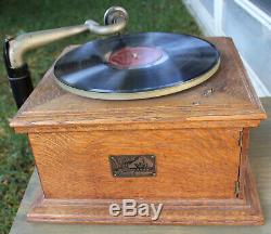 Antique Victor Victrola VV-VI Phonograph Record Player Wood Talking Box WORKS