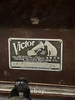 Antique Vtg 1920s Victor Talking Machine VV-50 Phonograph Record Player