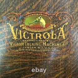 Antique Working Columbia Wind Up Victrola Phonograph Record Player