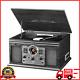 Bluetooth Record Player With Speakers 3 Speed Turntable Am Fm Cd Cassette 6-in-1