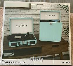 Brand New Victrola Journey Combo-Record Player with Matching Record Holder