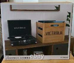 Brand New Victrola Journey Combo-Record Player with Wooden Record Crate