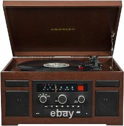 Crosley CR7007D-MA Patriarch 3-Speed Turntable Phonograph withRadio, Cd Player