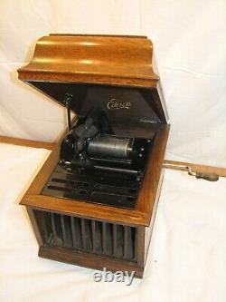 Edison Amberola 30 Wax Cylinder Record Phonograph Player Runs Victrola