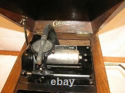 Edison Amberola 30 Wax Cylinder Record Phonograph Player Runs Victrola