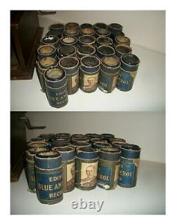 Edison Vintage Cylinder Record Player Phonograph Grafonola Victrola 27 Cylinders