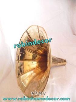 Gramophone Phonograph Brass Horn Loudspeaker
