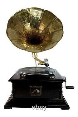 HMV Gramophone Fully Working Phonograph, win-up record player Gramophone