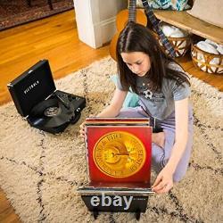 Journey+ Bluetooth Suitcase Record Player with Matching Record Stand