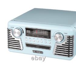NEW Retro Record Player with Bluetooth and 3-speed Turntable Turquoise Teal