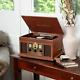 New 6-in-1 Nostalgic Bluetooth Record Player With 3-speed Turntable 30 W Wired
