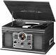 New Bluetooth 3-speed Record Player Turntable Cd Cassette Player Fm Radio Aux-in