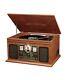 Nostalgic Classic 6-in-1 Record Player Turntable With Bluetooth, Mahogany