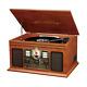 Nostalgic Classic 6-in-1 Record Player Turntable With Bluetooth, Mahogany, New