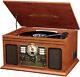 Nostalgic Classic 6-in-1 Record Player Turntable With Bluetooth Mahogany New