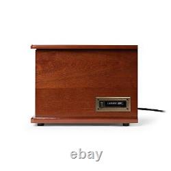 Nostalgic Wood 8-in-1 CD Cassette 3-speed Record Player Bluetooth FM Radio USB