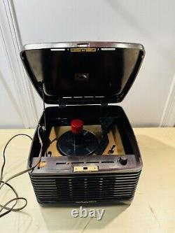 Old Vtg RCA Victor Victrola Bakelite 45 Record Player 45-EY-3 Golden Threat
