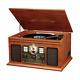 Quincy Nostalgic Bluetooth Record Player With 3-speed Turntable (espresso)