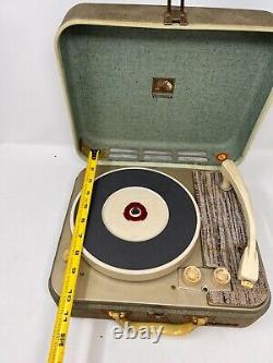 RCA Victor Victrola Portable Record Player'50s 16/33/45 RPM MetalCase9-EMP-21H