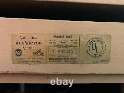 Rca Victor Victrola 78 RPM Record Player Demonstrator Model 66e 1946 Rare