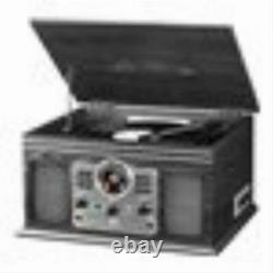 Record Player 6-in-1 Bluetooth Nostalgic 3-Speed Turntable CD Cassette FM Radio