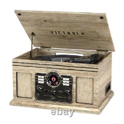 Record Player Bluetooth Turntable Vinyl Victrola 3-Speed Speakers Suitcase Speed