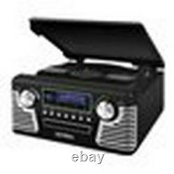 Retro Record Player with Bluetooth 3-speed Turntable Vintage Classic CD Black