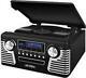 Retro Record Player With Bluetooth And 3-speed Turntable Plus Built-in Cd Player