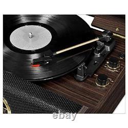 S 4in1 Highland Bluetooth Record Player With 3speed Turntable With Fm Radio Espr