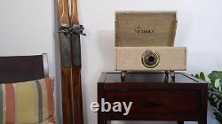 S 4in1 Highland Bluetooth Record Player With 3speed Turntable With Fm Radio vt