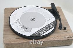 SEE NOTES Victrola VM-130-FOT Wood Linen Bluetooth Record Player 3 Spd Turntable