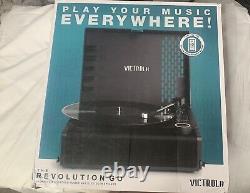 The victrola revolution go vsc 750sb black record player with bluetooth