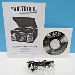 ViICTROLA 50's RETRO BLUETOOTH RECORD PLAYER & MULTIMEDIA CENTER in BLACK