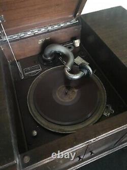 Victor Victrola Granada Phonograph Antique 78 Record Player Vintage Music Old